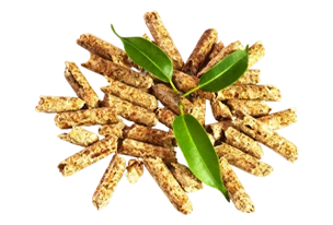 Finished wood pellets