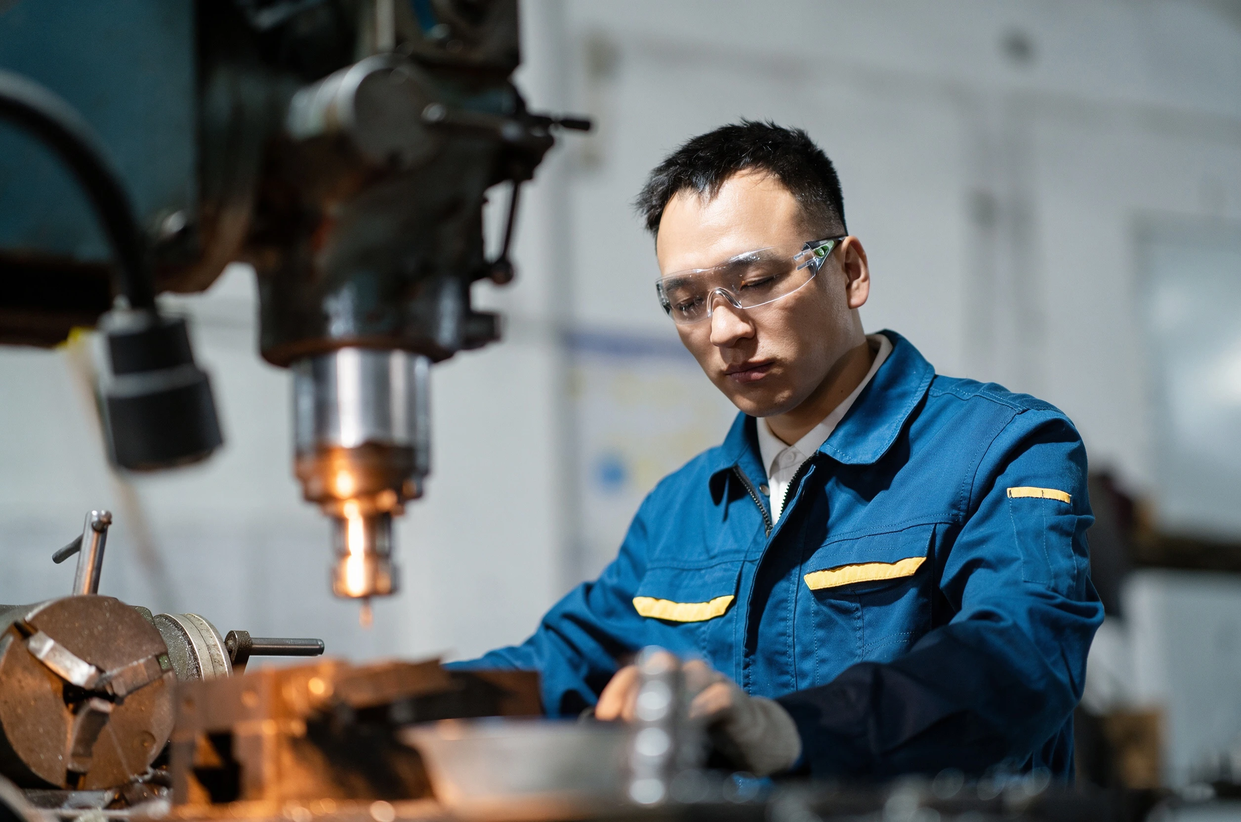 Engineer Operating Pellet Production Equipment