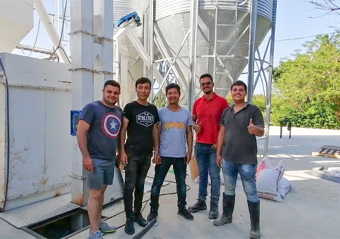 Engineers Installing Production Line Overseas
