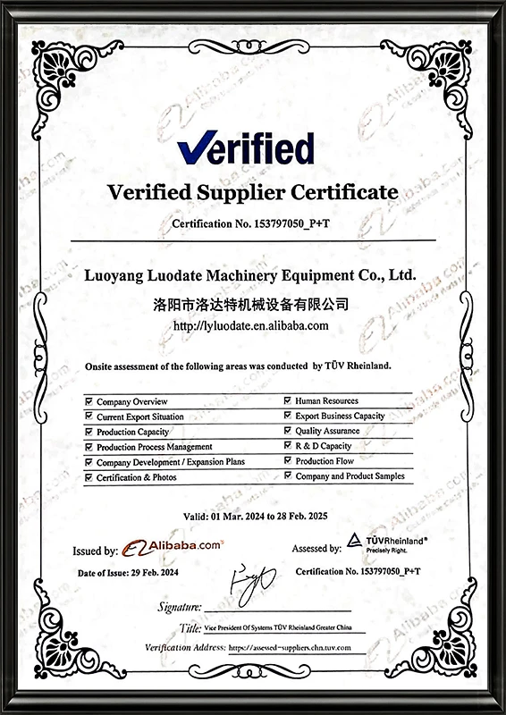T&Uuml;V Certificate