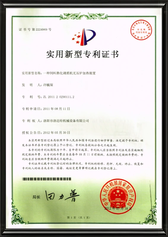 Patent Certificate